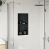 Niche de douche noir mat 32x62x9 cm acier inoxydable 