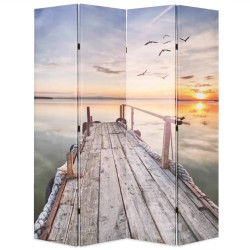 Cloison de séparation pliable 160 x 170 cm Lac 