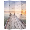 Cloison de séparation pliable 160 x 170 cm Lac 