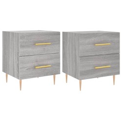 Tables de chevet 2 pcs sonoma gris 40x35x47,5 cm 