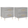 Tables de chevet 2 pcs sonoma gris 40x35x47,5 cm 