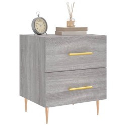 Tables de chevet 2 pcs sonoma gris 40x35x47,5 cm 