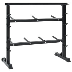 Support de haltères avec 7 supports et 8 crochets 300 kg en acier 