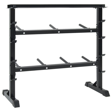 Support de haltères avec 7 supports et 8 crochets 300 kg en acier 