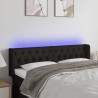 Tête de lit à LED Noir 163x16x78/88 cm Tissu 