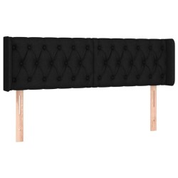 Tête de lit à LED Noir 163x16x78/88 cm Tissu 