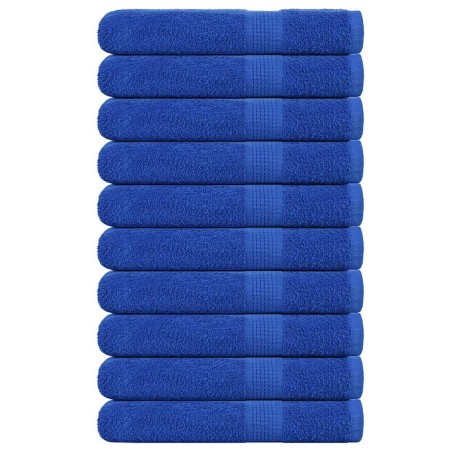 Serviettes de sauna 10 pcs bleu 80x200 cm 360 g/m² 100% coton 