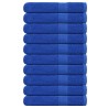 Serviettes de sauna 10 pcs bleu 80x200 cm 360 g/m² 100% coton 