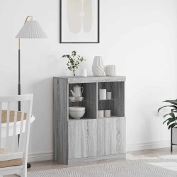 Buffet sonoma gris 81x37x100 cm bois d'ingénierie 