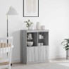 Buffet sonoma gris 81x37x100 cm bois d'ingénierie 