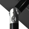 Parasol de jardin à 3 niveaux avec mât en aluminium anthracite 