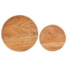 Ensemble de table basse 2 pcs bois d'acacia massif et acier 