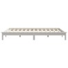 Cadre de lit sans matelas blanc bois massif 