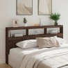 Armoire tête de lit avec LED chêne marron 200x17x102 cm 