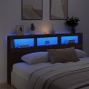 Armoire tête de lit avec LED chêne marron 200x17x102 cm 