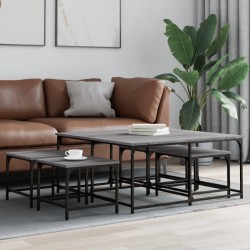 Tables basses gigognes 5 pcs sonoma gris bois d'ingénierie 