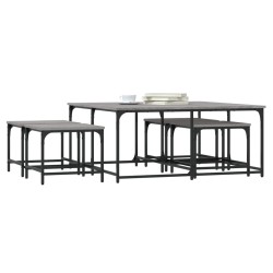Tables basses gigognes 5 pcs sonoma gris bois d'ingénierie 