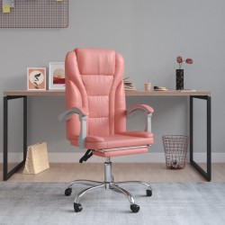 Fauteuil inclinable de bureau Rose Similicuir 