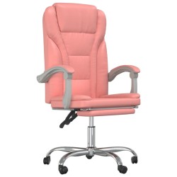 Fauteuil inclinable de bureau Rose Similicuir 