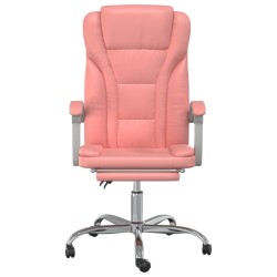 Fauteuil inclinable de bureau Rose Similicuir 