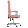 Fauteuil inclinable de bureau Rose Similicuir 