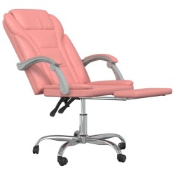 Fauteuil inclinable de bureau Rose Similicuir 