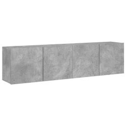 Meubles TV muraux 2 pcs gris béton 80x30x41 cm 