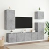 Meubles TV muraux 2 pcs gris béton 80x30x41 cm 