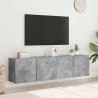 Meubles TV muraux 2 pcs gris béton 80x30x41 cm 