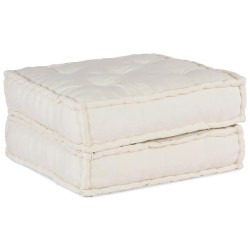 Pouf modulaire crème 70x70x36 tissu 