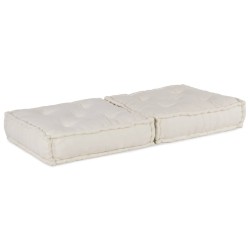 Pouf modulaire crème 70x70x36 tissu 