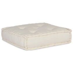 Pouf modulaire crème 70x70x36 tissu 