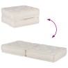 Pouf modulaire crème 70x70x36 tissu 
