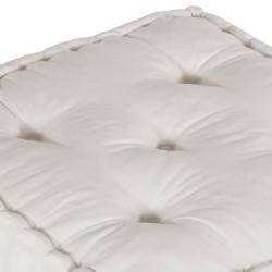 Pouf modulaire crème 70x70x36 tissu 
