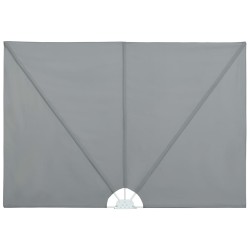 Auvent latéral pliable de terrasse Gris 400 x 200 cm 