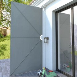 Auvent latéral pliable de terrasse Gris 400 x 200 cm 