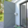 Auvent latéral pliable de terrasse Gris 400 x 200 cm 