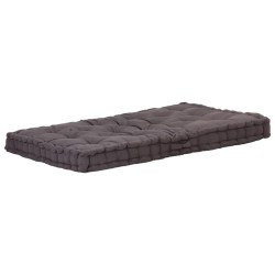 Coussin de plancher de palette Coton 120x80x10 cm Anthracite 