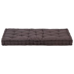 Coussin de plancher de palette Coton 120x80x10 cm Anthracite 