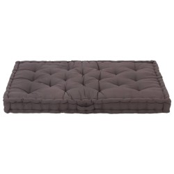 Coussin de plancher de palette Coton 120x80x10 cm Anthracite 
