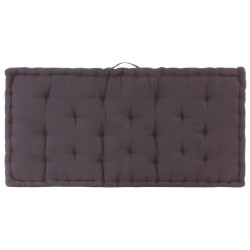 Coussin de plancher de palette Coton 120x80x10 cm Anthracite 