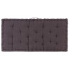 Coussin de plancher de palette Coton 120x80x10 cm Anthracite 