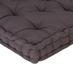 Coussin de plancher de palette Coton 120x80x10 cm Anthracite 