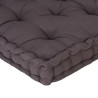 Coussin de plancher de palette Coton 120x80x10 cm Anthracite 