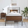 Cadre de lit sans matelas chêne marron 90x200cm bois ingénierie 