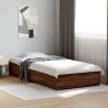 Cadre de lit sans matelas chêne marron 90x190 cm 