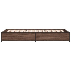 Cadre de lit sans matelas chêne marron 90x190 cm 