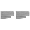 Tables de chevet murales 2 pcs Sonoma gris 