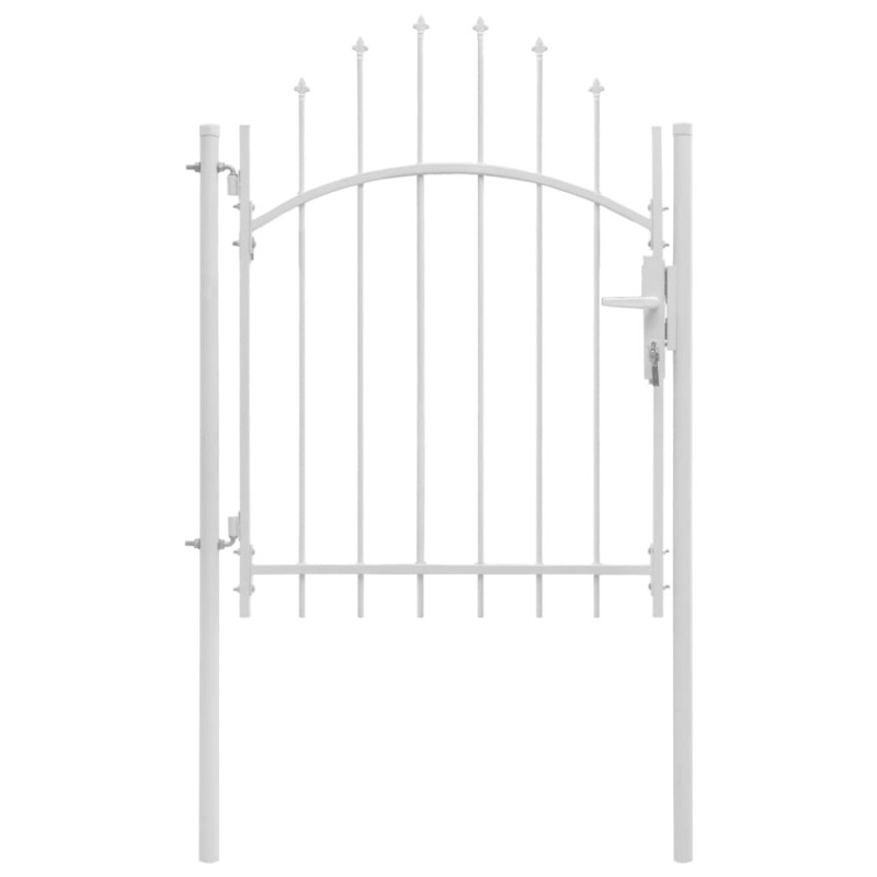 Portail de jardin Acier 1 x 2 m Blanc 