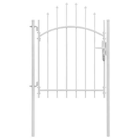 Portail de jardin Acier 1 x 2 m Blanc 